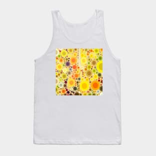 1980s preppy autumn sunflower yellow dots mid century pattern Tank Top